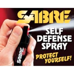 SPRAY DA DIFESA AL PEPERONCINO SABRE RED CON ANELLO PORTACHIIAVI - 5 SPRUZZI DA 1 sec