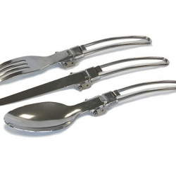 SET POSATE PIEGHEVOLI INOX CON CUSTODIA